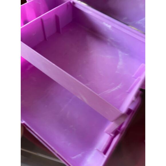 Caboodles On-The-Go-Girl Classic Cosmetic Case, Purple Marble Lilac NEW - Picture 8 of 11